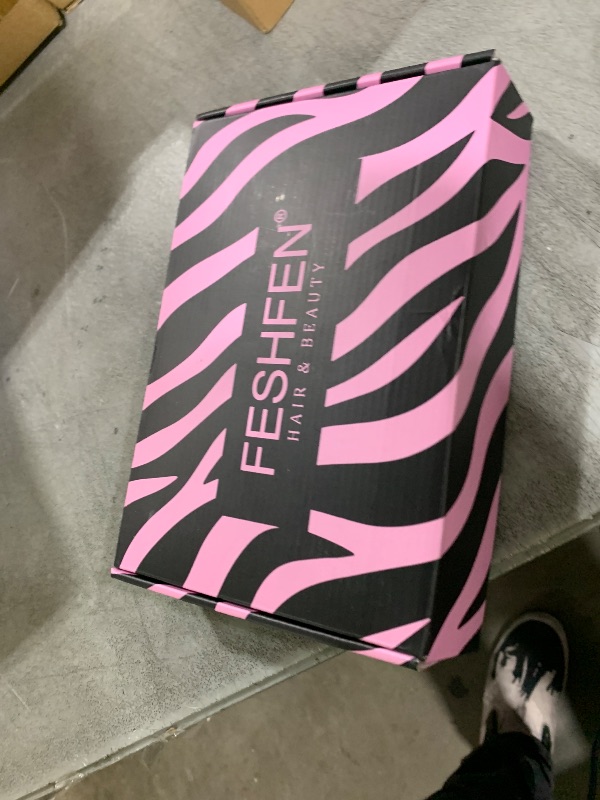 Photo 1 of FESHFEN Long Brown Blonde Wigs for Women, 24 inch Middle Parting Synthetic Wavy Wig for Daily Party, Brown Mixed Blonde Highlighted