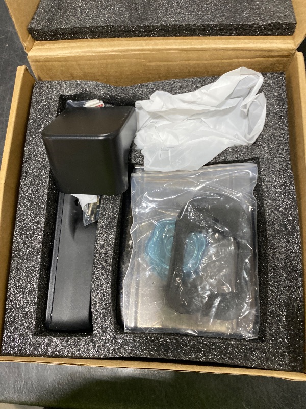 Photo 1 of Smart Gate Lock, Electronic Gate Locks for Outdoor Fence, Keyless Smart Rim Lock, Electric Sided Keypad Locks with App Control, IC Card, Keys Touchscreen Perfect for Fence and Outdoor (Black)