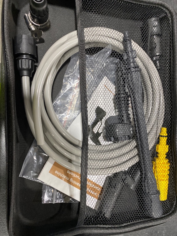 Photo 1 of Cordless Pressure Washer 1450PSI, Brushless Motor Cordless Power Washer Gun, 2X4000mAh Battery Pressure Washer, Portable Electric Power Washer with 6-in-1 Nozzel for Car/Floor/Fence/Sidewalk