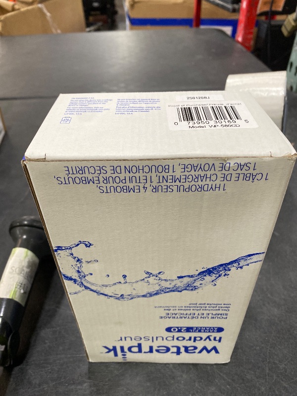 Photo 1 of Waterpik Cordless Advanced 2.0 Water Flosser For Teeth, Gums, Braces, Dental Care With Travel Bag and 4 Tips, ADA Accepted, Rechargeable, Portable, and Waterproof, White WP-580, Packaging May Vary