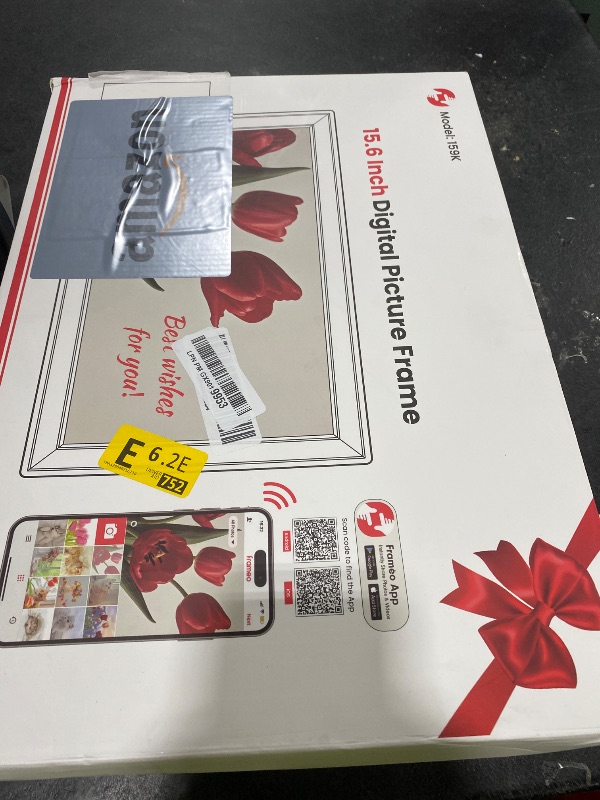 Photo 1 of 64GB 15.6" Frameo Digital Picture Frame WiFi, Large Electronic Photo Frames 1920 x 1080 IPS FHD Touch Screen, Send Photos from Your Phone from Anywhere, Best Gifts for Parents and Grandparents