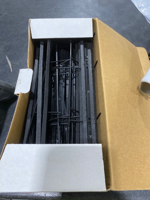 Photo 1 of 100 Packs Binding Spines, Reclosable 11'' Long 1.7" Depth 4 Pin Spines, Plastic Binder Combs 200 Sheet Capacity Binding Strips, Black