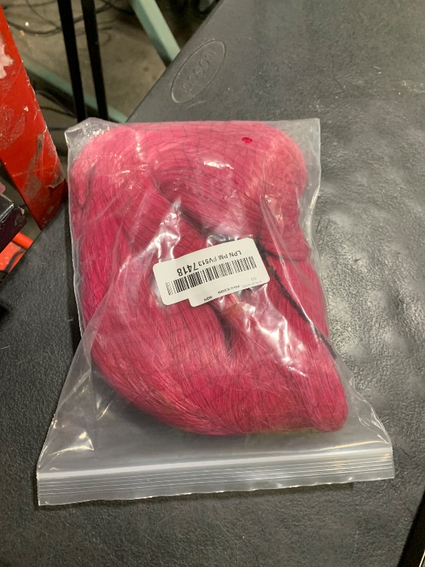Photo 1 of ColorGround Long Straight Hot Pink Cosplay Wig with 2 Ponytails for Halloween Party Costume (Hot Pink)