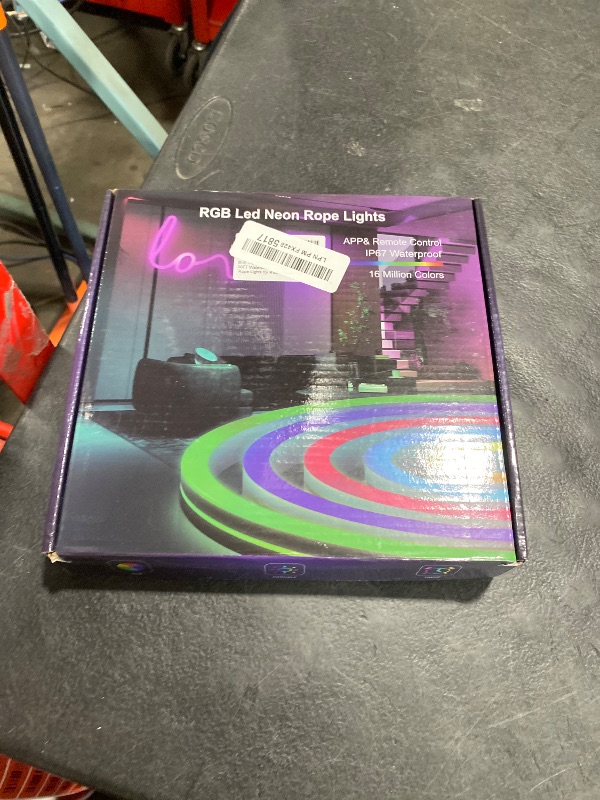 Photo 1 of SILFU Neon Rope Lights, 20FT RGB LED Strip Lights, Waterproof IP67 LED Lights for Bedroom, DIY Design, Music Sync, 44 Key Remote Control, Multiple Modes for Bedroom, Holiday Decoration