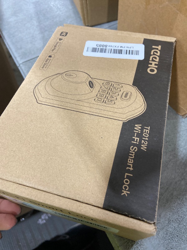 Photo 1 of TEEHO TE012W WiFi Smart Lock, Fingerprint Door Lock with Built-in Wi-Fi, Keyless Entry Keypad Smart Deadbolt, App Remote Control, Alexa Compatible, IP55 Waterproof for Front Door – Satin Nickel