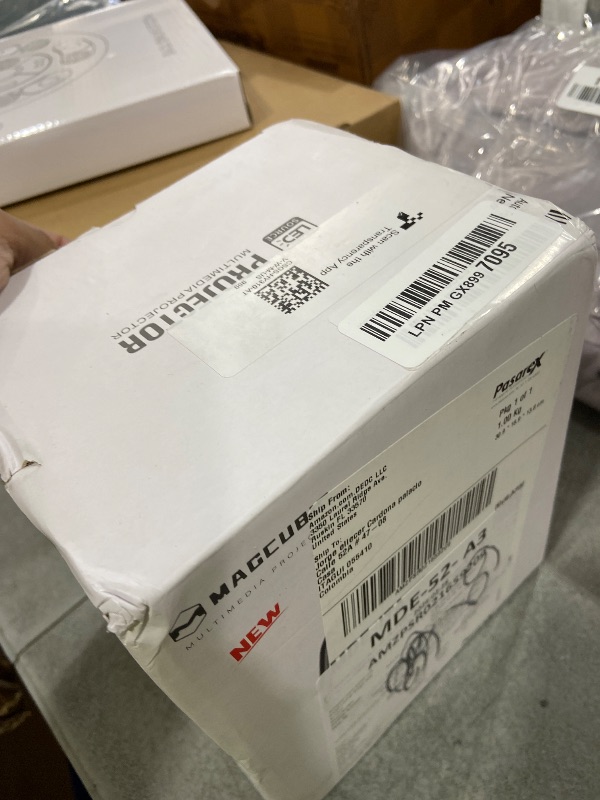 Photo 1 of ?Auto Focus&1080P?Magcubic Mini Smart Projector with 4K Support, Portable Projector with Wifi and Bluetooth, 5W Speaker, Built in Apps, Voice Control, Outdoor Movie Projector