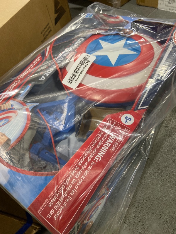 Photo 1 of NON-FUNCTIONAL, PARTS ONLY --------------------------------------------------------------------------Marvel Studios Captain America Brave New World NERF Skyshot Blaster, Shield Roleplay Toy, Super Hero Toys for Kids 5 and Up