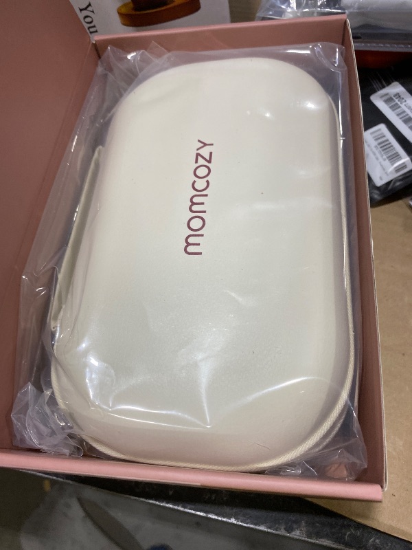 Photo 1 of Momcozy M5 Smart APP Controlled Wearable Breast Pump, Hands-Free Wireless Electric Pump, 3 Modes 9 Suction Levels, BPA-Free, Portable Lightweight, 24mm Flange, 2-Pack Quill Gray