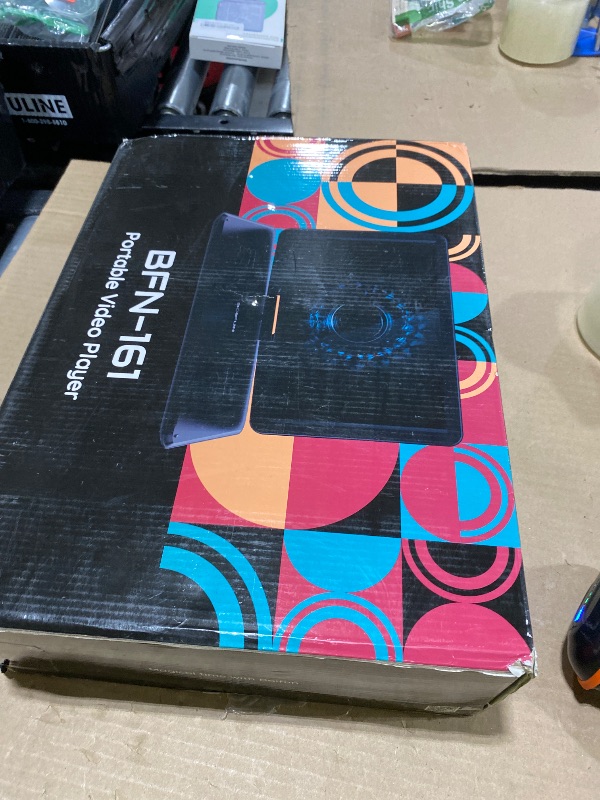 Photo 1 of 17.5" Portable DVD Player with 15.6" Large HD Screen, 6 Hours Rechargeable Battery, Support USB/SD Card/Sync TV and Multiple Disc Formats, High Volume Speaker, Black