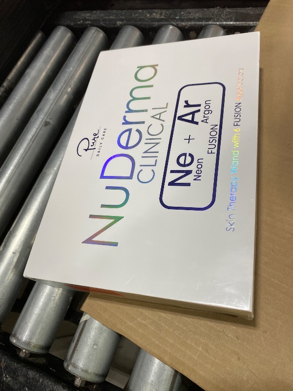 Photo 1 of Pure Daily Care NuDerma Clinical Portable Skin Therapy Wand, Machine with 6 Fusion Neon + Argon Wands – Anti Aging - Clarifying - Skin Tightening & Radiance - Wrinkle Reducing