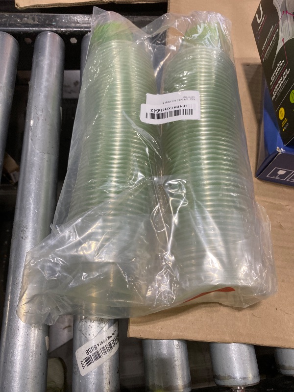 Photo 1 of GREEVIRO Eco Compostable Plant-Based Clear Plastic Cups 12oz Thick, Reusable, Disposable Iced Coffee Cups for Smoothies, Beer & Any Beverages for Parties, Weddings & Gatherings