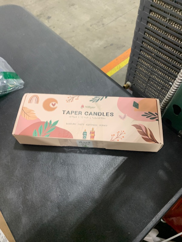 Photo 1 of 10 Inch Baby-Pink Taper Candles for Home Decoration, 10 Pack Unscented Candlesticks for Dinner Wedding Party, Smokeless and Dripless Candle Sticks