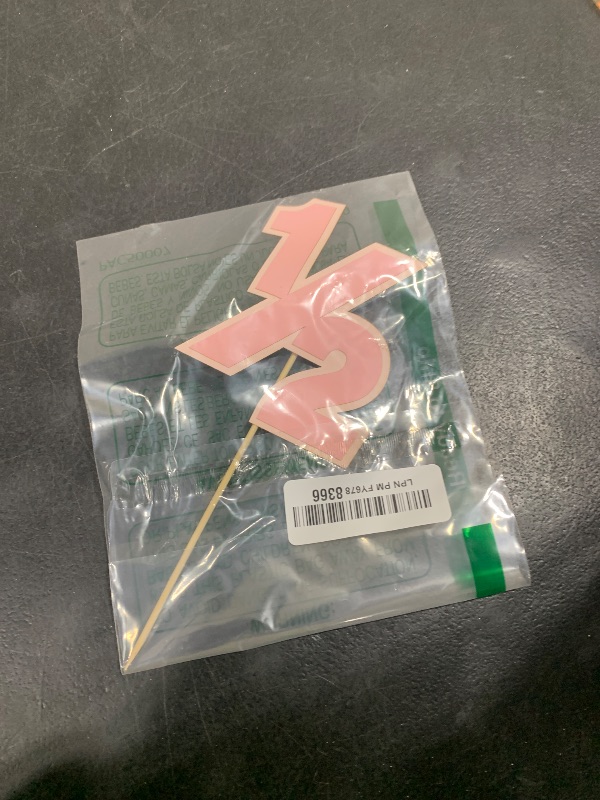 Photo 1 of 1/2 Birthday Cake Topper - Half Way to One Cake Decoration, 6 Month Party Supplies, Baby Shower Decor, Unisex Design for Baby Boy or Girl (Pink)