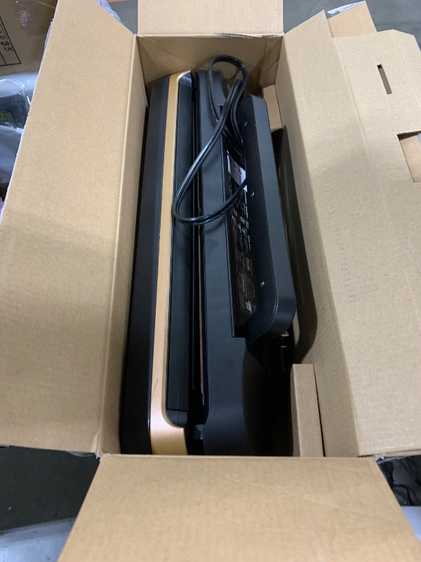 Photo 1 of Vacuum Sealer Machine, 95KPa Commercial Food Saver with Double Seal Strips for 2X Strength, Built-in Cutter & Bag Storage, Easy-Lock Handle, Includes 1 Roll & 10 Pre-cut Bags, Black