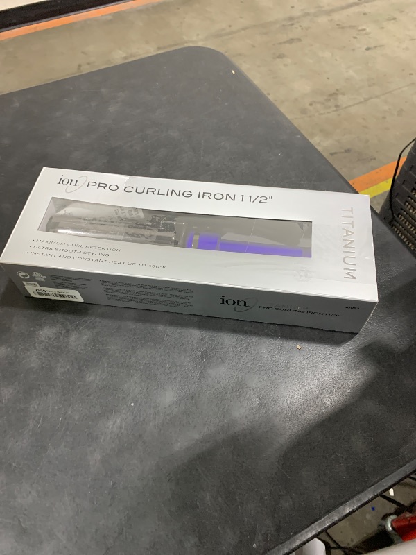 Photo 1 of ion Titanium Pro Curling Iron, 11/2 Inch, Heats up to 450°F, Maximum Curl Retention, Dual Voltage