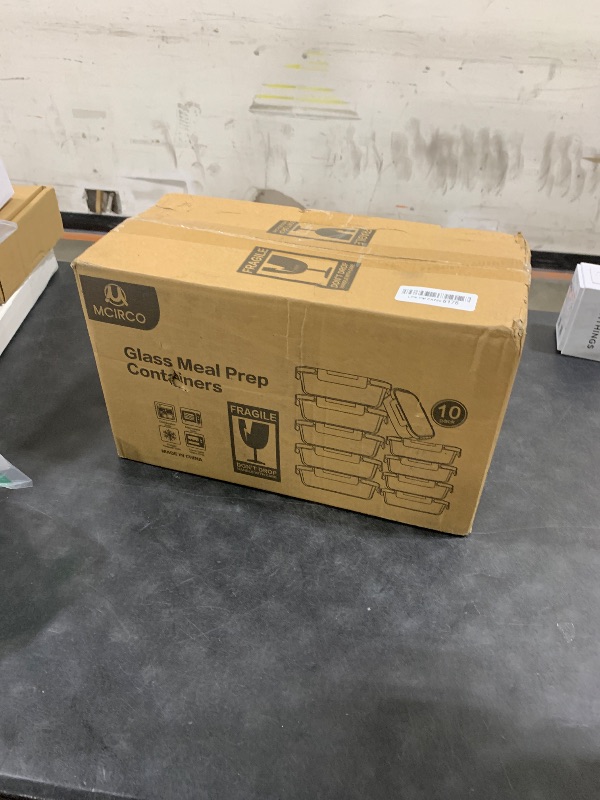 Photo 1 of [10-Pack] Glass Meal Prep Containers with Lids, MCIRCO Food Storage Containers with Snap Locking Lids, Airtight Lunch Containers, Microwave, Oven, Freezer and Dishwasher