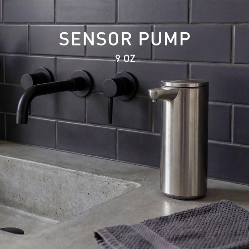 Photo 1 of simplehuman 9 oz. Touch-Free Automatic Rechargeable Sensor Pump, Brushed Stainless Steel, New
