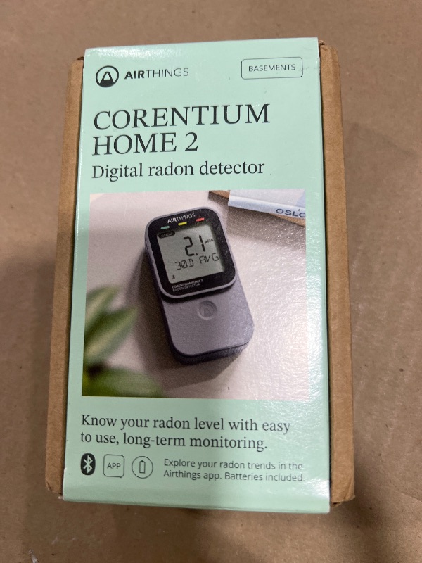 Photo 1 of Airthings 325 Corentium Home 2 Smart Digital Radon Detector - Portable and Easy-to-use Radon Testing with Bluetooth connectivity and Humidity & Temperature Sensors