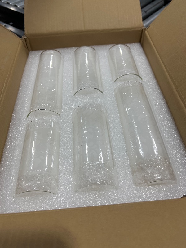 Photo 1 of FFUW 24 Pcs White Pillar Candles with Glass Candle Holder Hurricane Glass Candle Holders Clear Cylinder Vases for Centerpieces Wedding Office Party Home Table Decor
