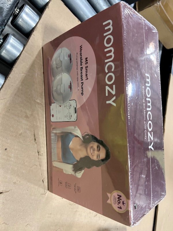 Photo 1 of Momcozy M5 Smart APP Controlled Wearable Breast Pump, Hands-Free Wireless Electric Pump, 3 Modes 9 Suction Levels, BPA-Free, Portable Lightweight, 24mm Flange, 2-Pack Cozy Red