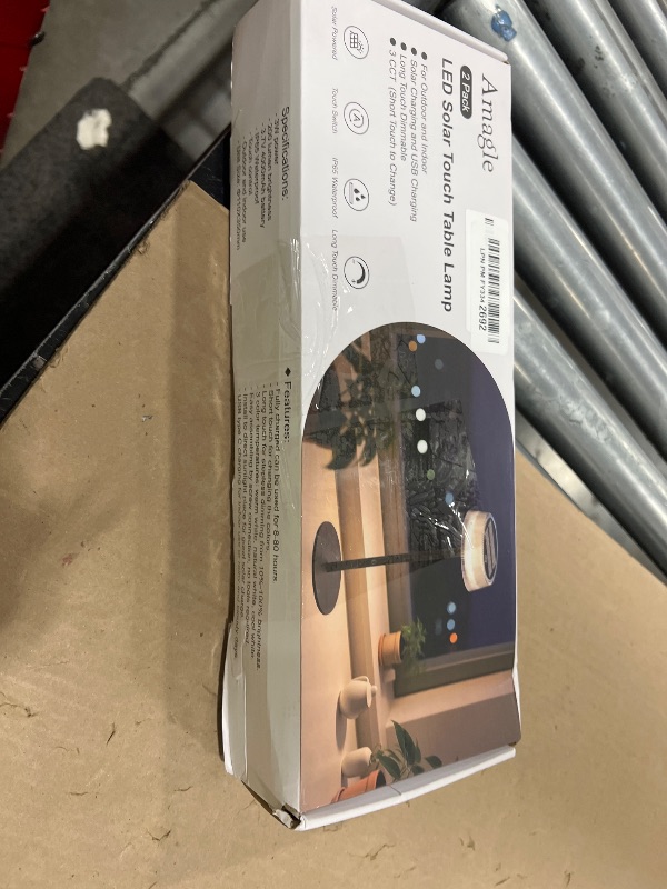 Photo 1 of Cnlux Solar Table Lamps 2 Pack, 4000mAh Rechargeable Portable LED Desk Lamp with Dimmable 3 Color Temperatures, IP65 Waterproof Cordless Outdoor Patio Lights for Garden, Patio, Bedroom, Camping