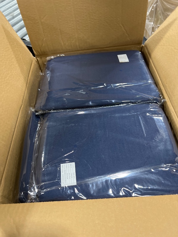 Photo 1 of 10 Pack Navy Blue Tablecloths for 8ft Rectangle Tables 60 x 126 Inch - Polyester Table Cover Stain and Wrinkle Resistant Washable Fabric Table Clothes for Wedding Party Banquet Reception Restaurant