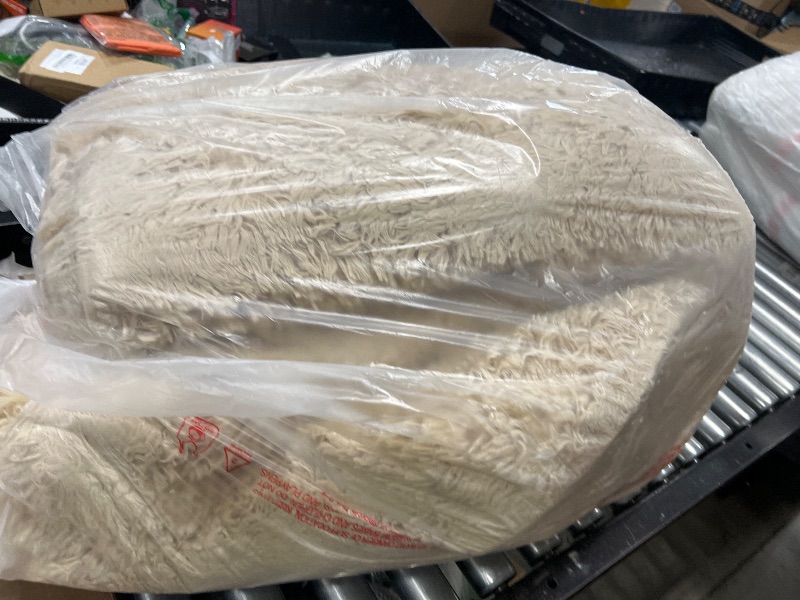 Photo 1 of FinRe?c 8x10 Feet Rugs for Bedroom Living Room, Tan Fluffy Plush Area Rug, Non-Slip High Pile Shaggy Rug for Kids Room Dorm Room Home Decor, Indoor Solid Shag Floor Carpet