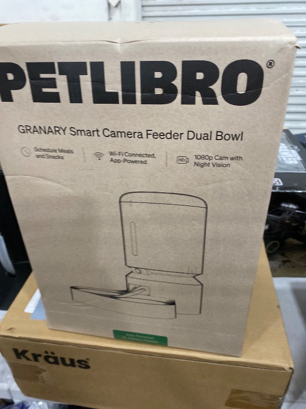 Photo 1 of ************MISSING POWER CORD**************
PETLIBRO Automatic Cat Feeder with Camera for Two Cats, 1080P HD Video with Night Vision, 5G WiFi Pet Feeder with Phone APP Control, 2-Way Audio for Cat & Dog, Low Food & Motion & Sound Alerts