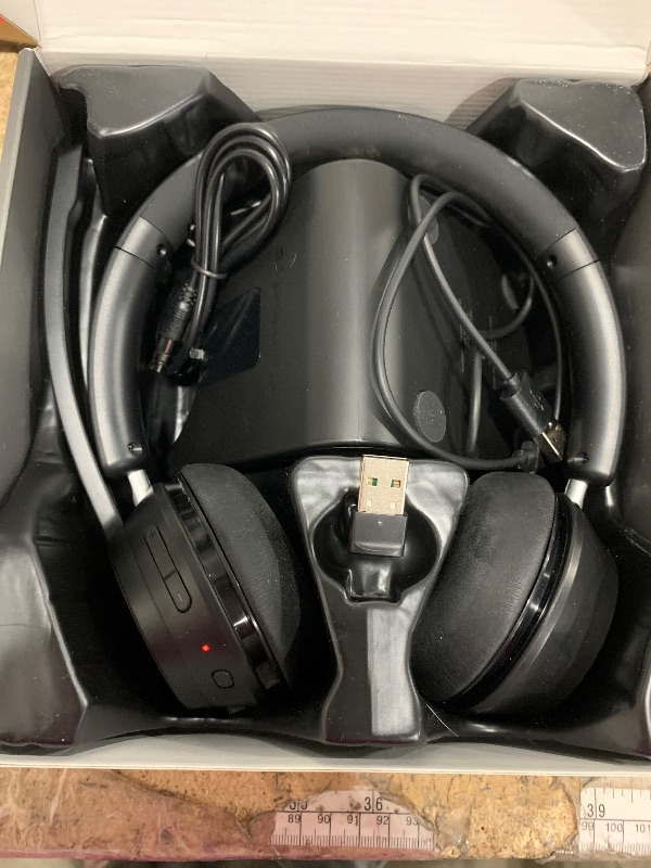 Photo 1 of (Upgraded Version) Wireless Headset, Bluetooth Headset with Noise Cancelling Microphone, Best Headphones with Mic Mute & USB Dongle for PC/Computer/Laptop/Cell Phones/Remote Work/Call Center