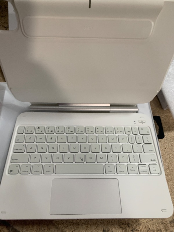 Photo 1 of **KEYBOARD MISSING**  MESR iPad Pro 11 Inch Case with Keyboard (M5/M4, 2025/2024), iPad Pro 11(5th) Keyboard Case with Easy-Set Magnetic Stand, Portrait/Landscape Modes, Removable Protective Case, Rebound 360 Series, White