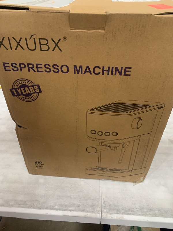 Photo 1 of **dents***XIXUBX Espresso Machine 20 Bar with Milk Frother, Stainless Steel Coffee Maker with 42 oz Removable Water Tank for Cappuccino, Latte&Cold Brew, Home&Office, Silver