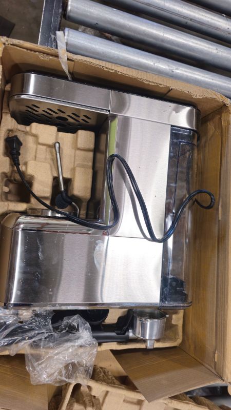 Photo 1 of **dents***XIXUBX Espresso Machine 20 Bar with Milk Frother, Stainless Steel Coffee Maker with 42 oz Removable Water Tank for Cappuccino, Latte&Cold Brew, Home&Office, Silver