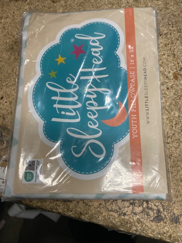 Photo 1 of **Only pillowcase** Little Sleepy Head Youth Pillow with Pillowcase 16x22, Jumbo Toddler Pillows, Hypoallergenic Pillowcase - Best Kids Pillows for Sleeping, Perfect Kids Travel Pillow (Hearts Sage)