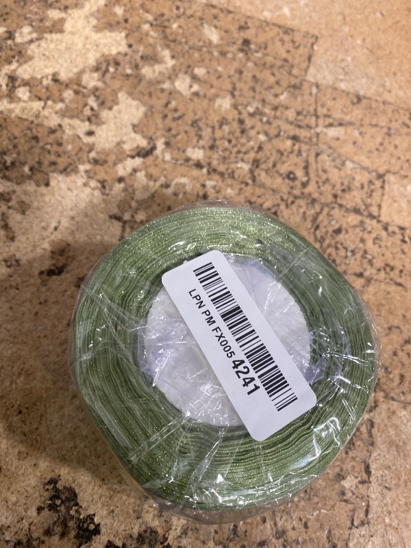 Photo 1 of 1 1/2 Inch Grass Green Organza Ribbon for Gift Wrapping, 100 Yards Craft Sheer Chiffon Ribbon for Wedding, Gift Wrapping, Holiday Decoration, Bow Making, Wreath, DIY Crafts