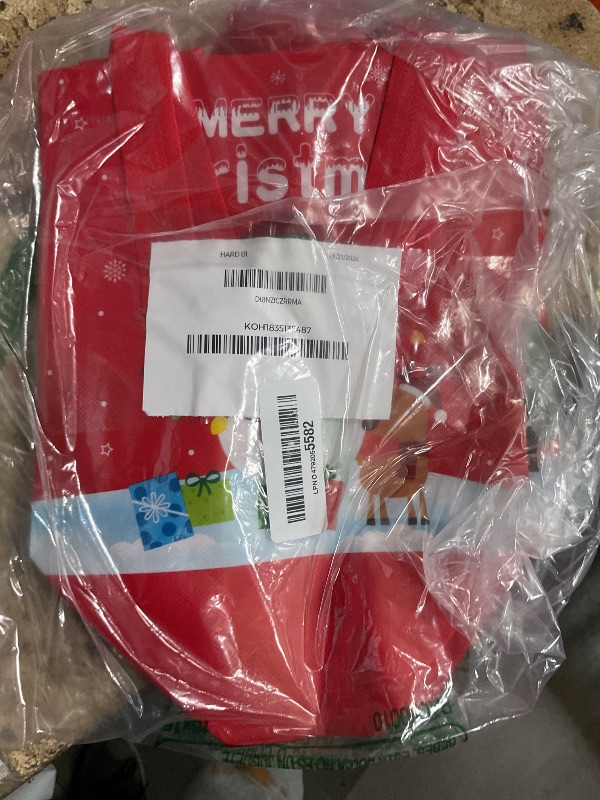 Photo 1 of  Large Christmas Gift Bags Bulk - Merry Christmas Tote Bags with Handles, Reusable Non-Woven Xmas Snowman Goodie Candy Treat Bag Set for Winter Xmas Party Supplies Favors Gift Wapping