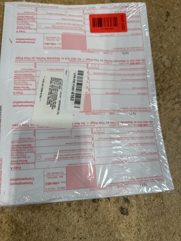 Photo 1 of 1099 NEC Tax Forms 2025 with Envelopes, 4 Part 15 Pack Tax Forms Kit and 15 Self-Seal Envelopes –Great for QuickBooks and Accounting Software, Value Pack for Business - Made in The USA - 15-Pack