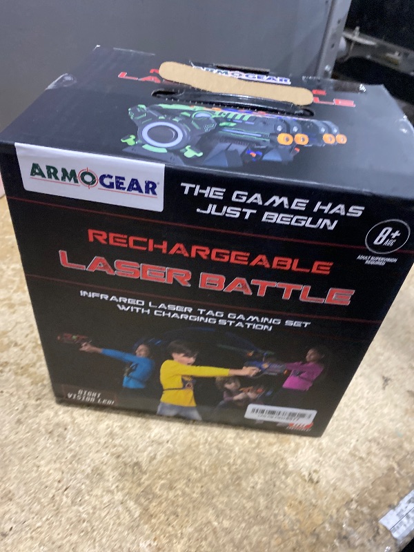 View 2 of (used) ArmoGear Laser Tag Guns with Vests Set of 4 - Adult Laser Tag Guns, Multiplayer Lazer Tags Set for Kids, Teens, and Adults - Indoor and Outdoor Game for Family Fun - Gift for Boys and Girls, Ages 8+