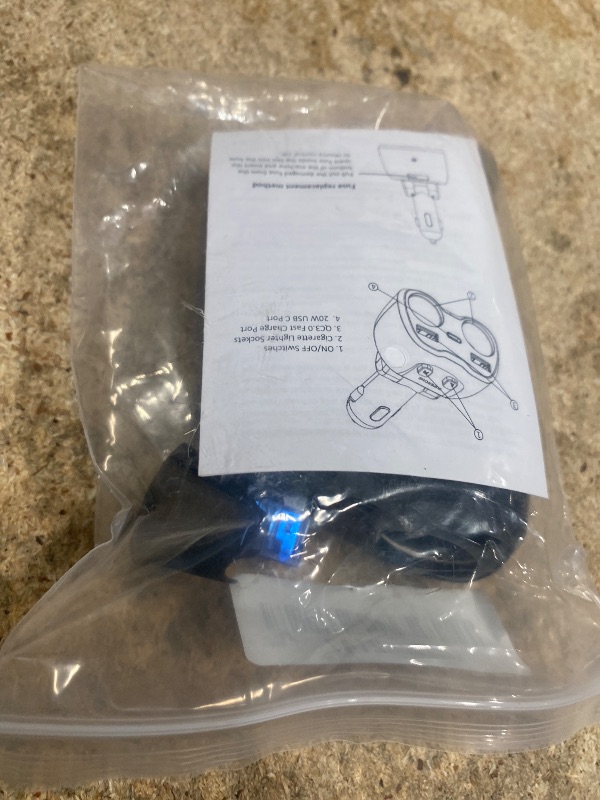 Photo 1 of [2025 Upgraded] Cigarette Lighter Splitter, SUPERONE 180W 2-Socket Cigarette Lighter Adapter with Dual QC3.0 and 20W PD USB C Car Charger Splitter for GPS/Dash Cam/Laptop/iPad/iPhone 17/16/15/14/13/12