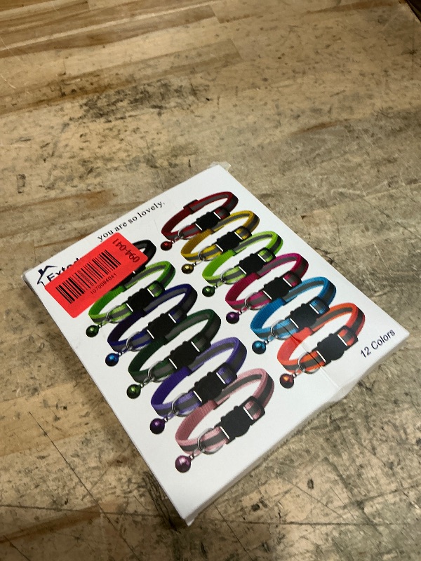 Photo 1 of 12 Pack Reflective-Breakaway Cat Collars with Bells,Safety Buckle Kitten Collar, with Name Tag, Adjustable,Ideal for Girl Cats Male Cats,Pet Supplies,Stuff,Accessories(12 Colors & 2 ID Tags)