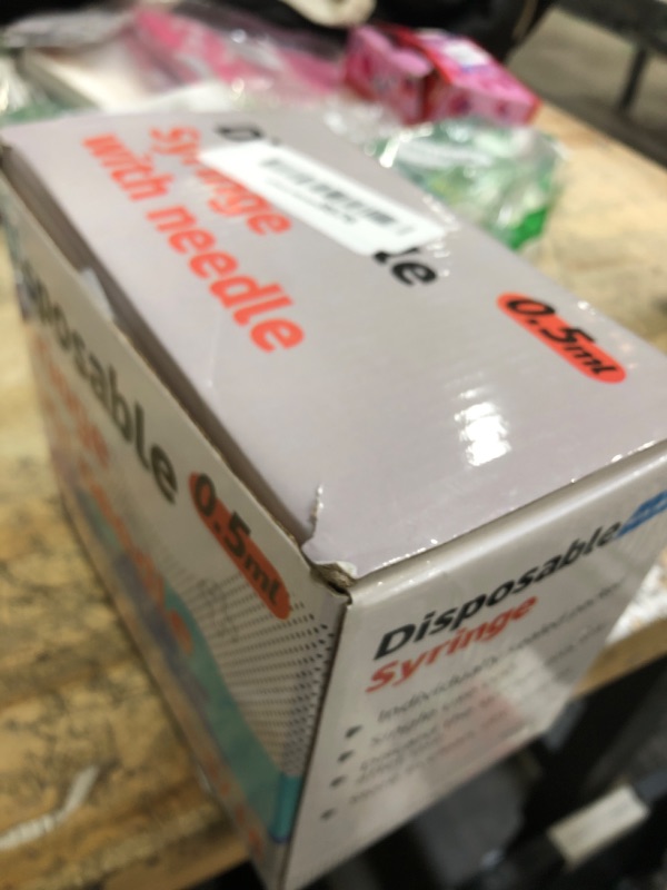 Photo 1 of 0.5ML Syringe, Lab Supplies Syringes 31G 5/16 Inch, Individually Wrapped, Pack of 100