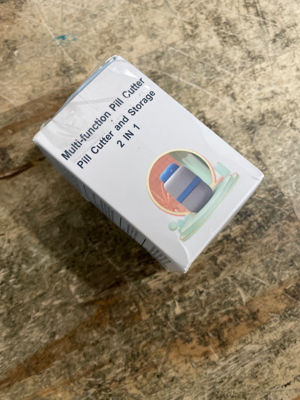 Photo 1 of 1/4 Pill Cutter with Storage, Professional 1/2 Pill Splitter for Small or Large Pills, Precise & Easy Stainless Steel Blade(Blue)