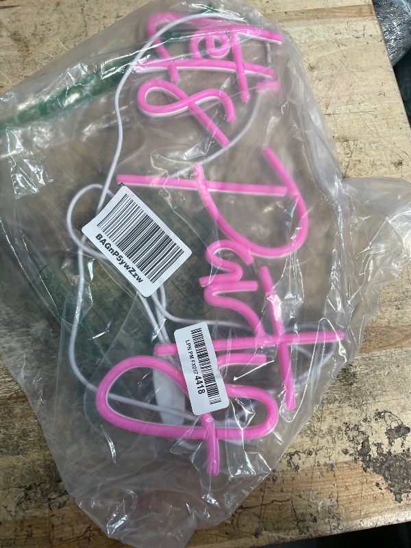 Photo 1 of "Let's Glow Crazy" Glow Party Light - Playful & Energetic LED Wall Art for Game Room, Dorm, Party Space or Teen Bedroom Decor, Dimmable USB, Fun & Vibrant Gift for Celebrations & Besties