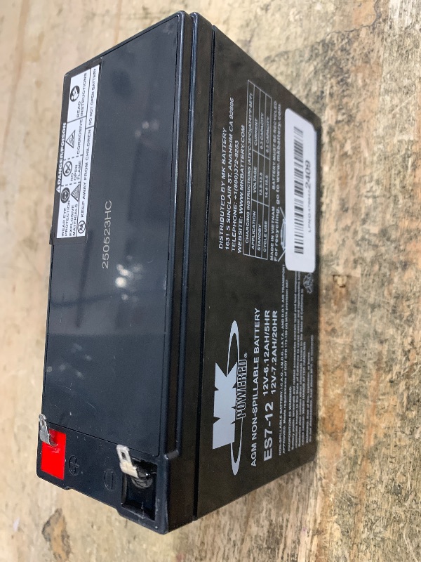 Photo 1 of ***DOESN'T HOLD CHARGE** MK Battery ES7-12 Maintenance-Free Rechargeable Sealed Lead-Acid Battery