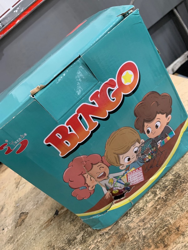 Photo 1 of ***FOR PARTS / MISSING PIECES / HAS DAMAGED PIECES*** Yuanhe Deluxe Bingo Game Set - Includes 8" Metal Rotar Cage with Big Storage Bag,1000 Colorful Chips,100 Bingo Cards,75 Colored Balls and Masterboard, Great for Large Groups