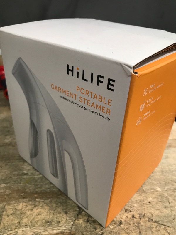 Photo 1 of ***POSSIBLY FOR PARTS/ MISSING ASSEMBLY PIECES*** HiLIFE Steamer for Clothes, Portable Handheld Design, 240ml Big Capacity, 700W, Strong Penetrating Steam, Removes Wrinkle, for Home, Office(ONLY FOR 120V)-Black