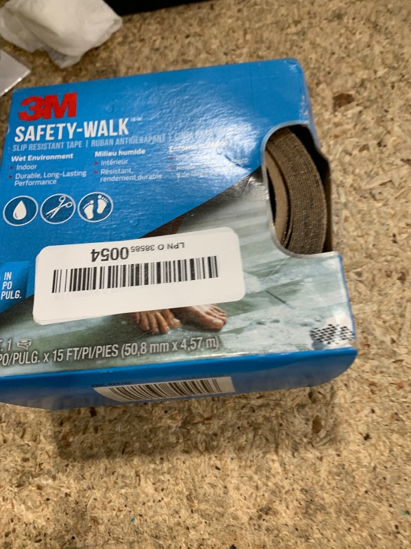 Photo 1 of 3M Safety-Walk Slip Resistant Tape, 2 in x 15 ft, Anti Slip Clear Tape, Ideal For Slippery & Wet Conditions, Self-Adhesive Backing, Quick & Easy Application, Durable & Long-Lasting (220C-R2X180)
