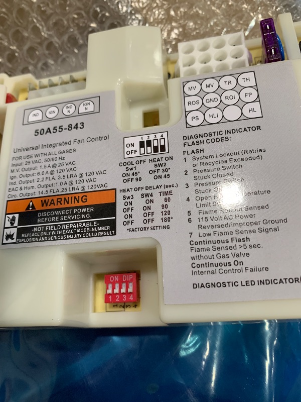 Photo 1 of ??????? 50A55-843 Furnace Control Board, Replace for White Rogers 50A55-843 Board, Replace 50A50-241/405, 50A55-288/486, 50A50/50A55 Series, Universal for Lennox Furnaces Board, 5 Year Warranty