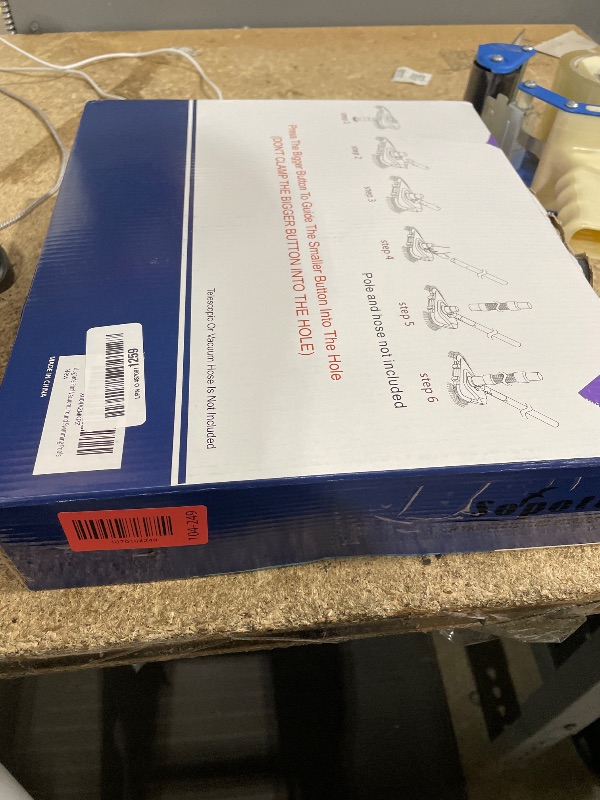 Photo 1 of **MISSING NIOZZLE FOR VACCUUM**Upgrade Pool Vacuum Head with Wheels & Side Brushes, Universal Rotatable Hose Adapter,Weighted Triangular Shape, for Inground/Above Ground Swimming Pools,Sepetrel