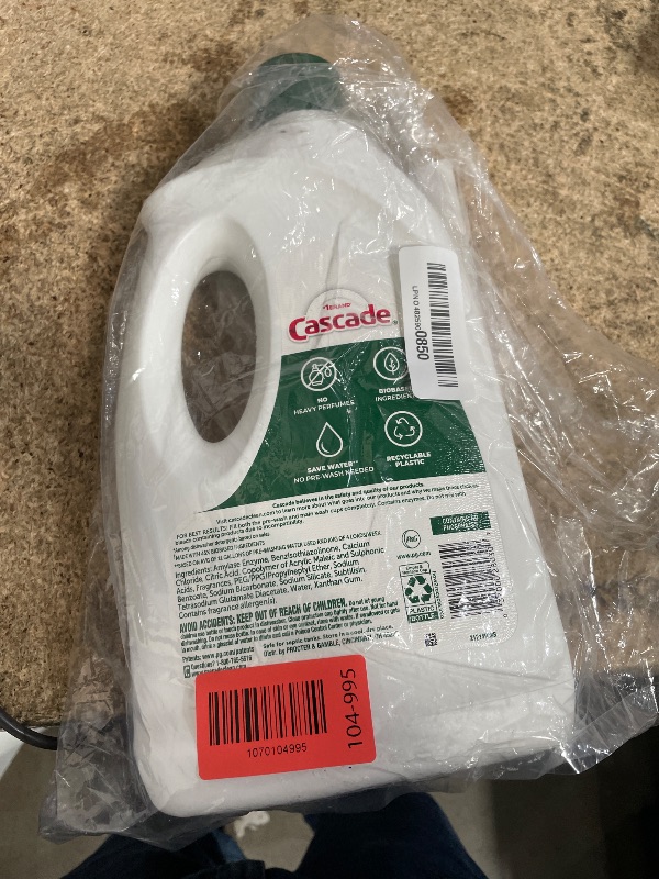 Photo 1 of ***MISSING PARTS***
Cascade Free & Clear Dishwasher Detergent Liquid Gel, Dish Detergent, Dishwasher Soap, Lemon, 75oz