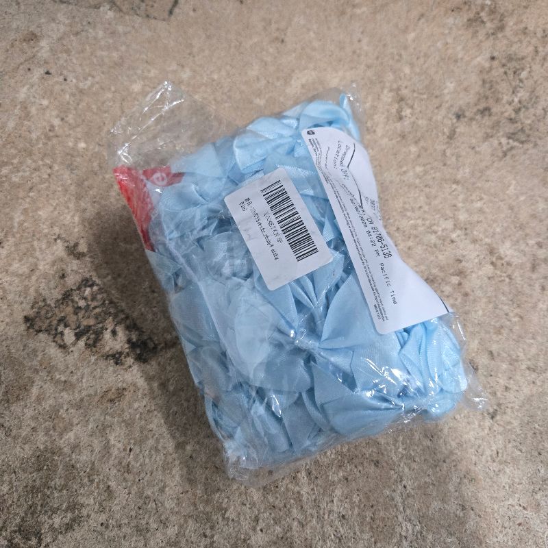 Photo 1 of 100 PCS Bows for Gift Wrapping, 2.75" Satin Ribbon Bows with Double-Sided Tape, Small Bows for Crafts, Bow Decor, Mini Bows Decorations for Party Baby Shower Birthday Wedding (Blue)